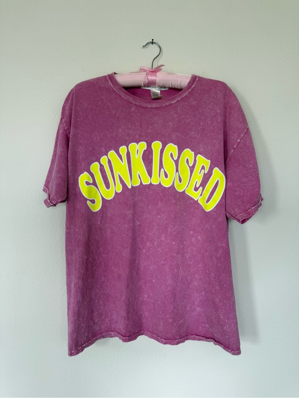 Altar’d State Sunkissed Pink Mineral Wash Graphic Tee M/L